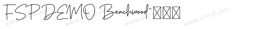 FSP DEMO Beachwood字体转换 FSP DEMO Beachwood字体转换